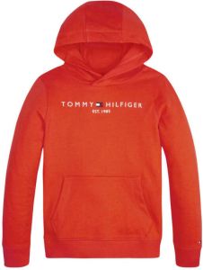 Tommy Hilfiger hoodie met logo oranjerood