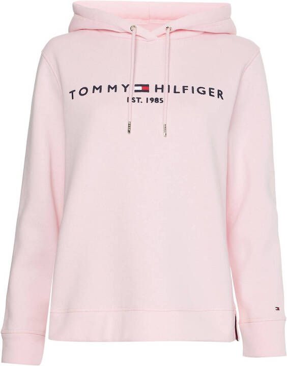 Tommy Hilfiger hoodie met logo roze