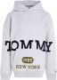 Tommy Hilfiger hoodie met tekst lichtgrijs melange Sweater Tekst 110 - Thumbnail 1