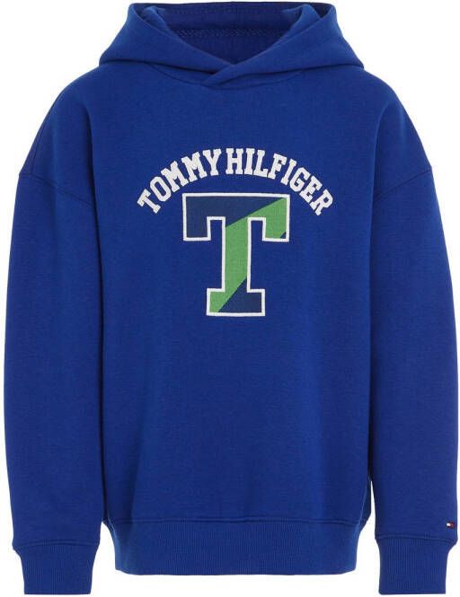 Tommy Hilfiger hoodie T VARSITY met logo hardblauw Sweater Logo 164