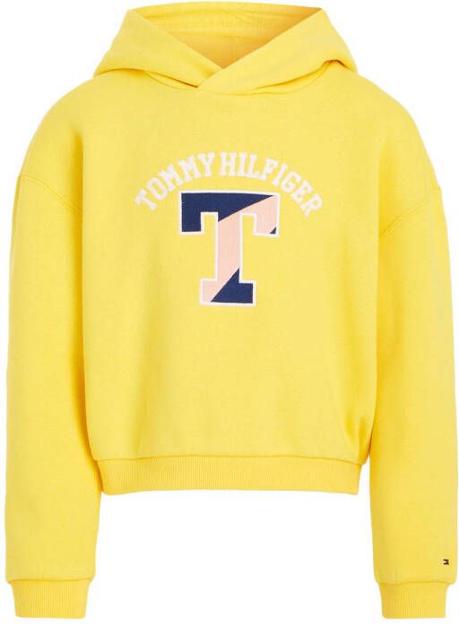 Tommy Hilfiger hoodie T VARSITY met printopdruk geel Sweater Printopdruk 104