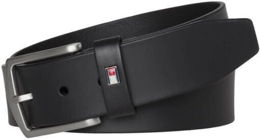 Tommy Hilfiger Leren riem New Denton 4 cm NEW DENTON RIEM met vlag-logo lus