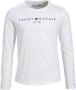 Tommy Hilfiger longsleeve van biologisch katoen wit Meisjes Katoen (biologisch) Ronde hals 140 - Thumbnail 1