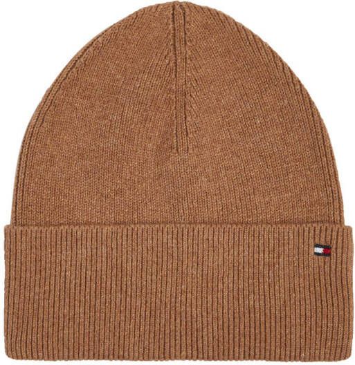 Tommy Hilfiger Beanie met labelstitching model 'ESSENTIAL FLAG'
