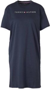 Tommy Hilfiger nachthemd met printopdruk donkerblauw