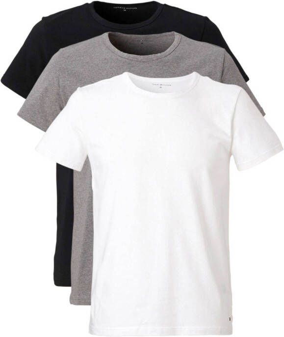 Tommy Hilfiger ondershirt (set van 3) zwart grijs wit