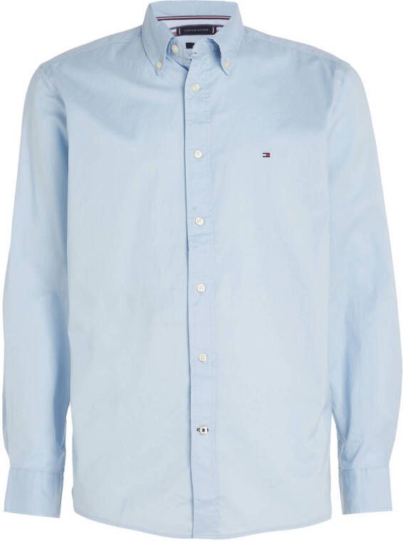 Tommy Hilfiger regular fit overhemd CORE FLEX POPLIN met biologisch katoen calm blue