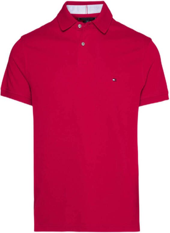 Tommy Hilfiger regular fit polo 1985 met biologisch katoen Arizona Red