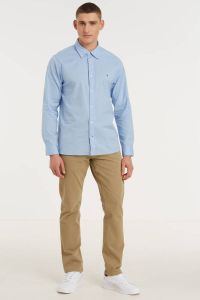 Tommy Hilfiger slim fit overhemd met biologisch katoen cloudy blue
