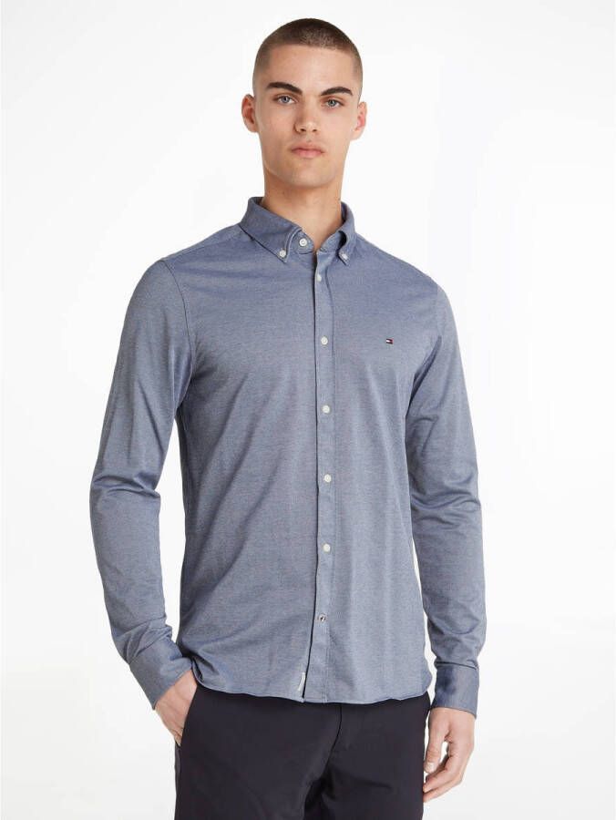 Tommy Hilfiger Overhemd met lange mouwen 1985 KNIT SOLID SF SHIRT met button-downkraag