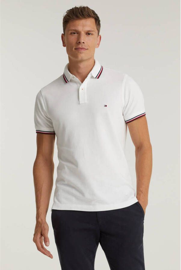 Tommy Hilfiger Witte poloshirt met korte mouwen White Heren