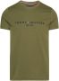 Tommy Hilfiger slim fit T-shirt met printopdruk groen - Thumbnail 1