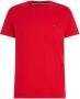 Tommy Hilfiger Slim fit T-shirt met labelstitching - Thumbnail 1