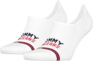 Tommy Hilfiger sneakersokken met logo set van 2 wit