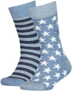Tommy Hilfiger sokken met all-over print set van 2 lichtblauw