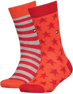 Tommy Hilfiger sokken met all-over print set van 2 oranje rood