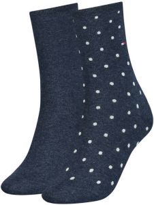 Tommy Hilfiger sokken met stippen set van 2 donkerblauw