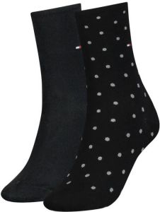 Tommy Hilfiger sokken met stippen set van 2 zwart