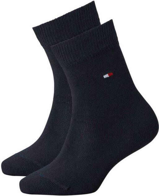 Tommy Hilfiger sokken set van 2 marine Blauw Katoen Effen 27-30