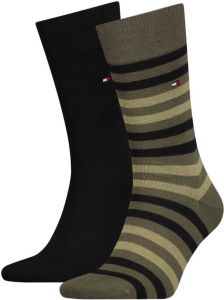 Tommy Hilfiger sokken set van 2 zwart olijfgroen
