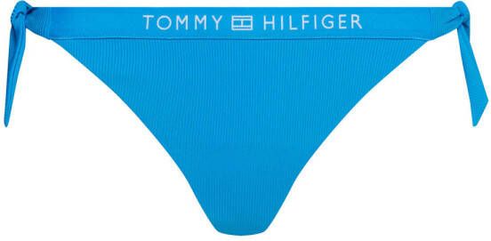 Tommy Hilfiger strik bikinibroekje met ribstructuur blauw