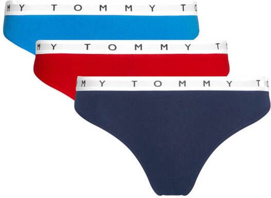 Tommy Hilfiger string (set van 3) blauw rood donkerblauw
