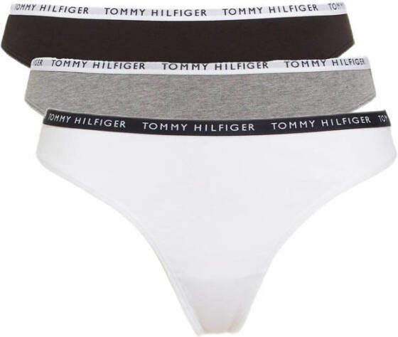 Tommy Hilfiger Underwear String met smalle logoboord (3 stuks)