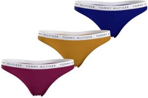 Tommy Hilfiger Underwear Stringpants met logo-tailleband (3 stuks Set van 3)
