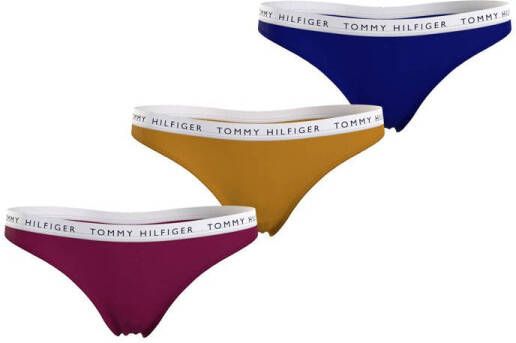 Tommy Hilfiger Underwear T-string met logo-tailleband (3 stuks Set van 3)