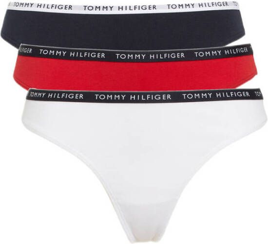 Tommy Hilfiger Underwear String met smalle logoboord (3 stuks)
