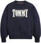 Tommy Hilfiger Donkerblauwe Trui Tommy Sateen Logo Cn - Thumbnail 7