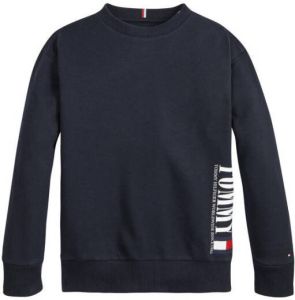 Tommy Hilfiger sweater met logo donkerblauw wit