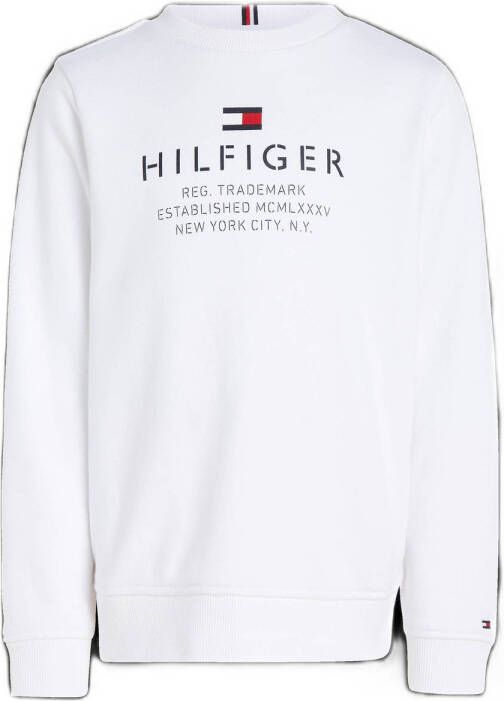 Tommy Hilfiger sweater met logo wit