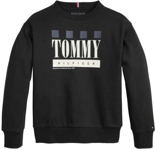Tommy Hilfiger Teens Sweatshirt met labelprint model 'Checker'