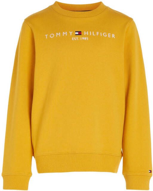 Tommy Hilfiger sweater U ESSENTIAL met logo goudgeel Logo 110