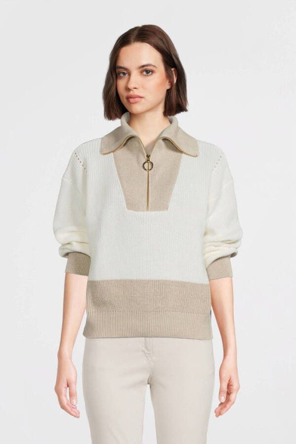 Tommy Hilfiger Gebreide trui COLOURBLOCK HALF-ZIP SWEATER