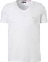 Tommy Hilfiger Slim Fit Stretch Katoenen T-Shirt White Heren - Thumbnail 1