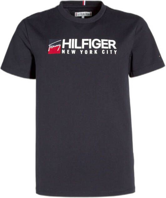 Tommy Hilfiger Teens T-shirt met labelprint model 'LOGO TEE'