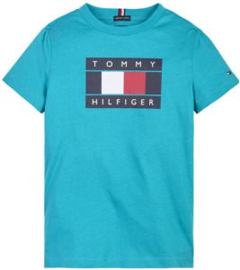 Tommy Hilfiger T-shirt met logo aquablauw