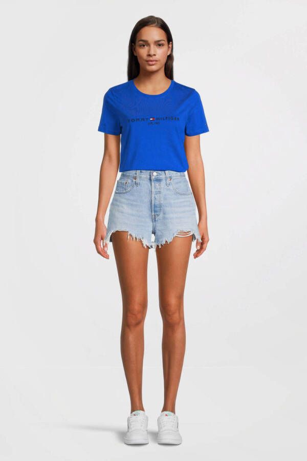 Tommy Hilfiger T-shirt REGULAR HILFIGER C-NK TEE SS met merklabel