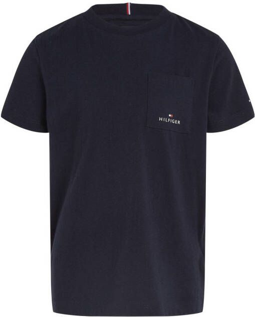 Tommy Hilfiger Teens T-shirt met borstzak model 'ESSENTIAL'