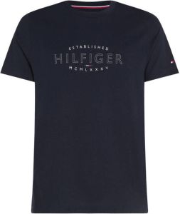 Tommy Hilfiger T-shirt met labelprint model 'CURVE LOGO TEE'