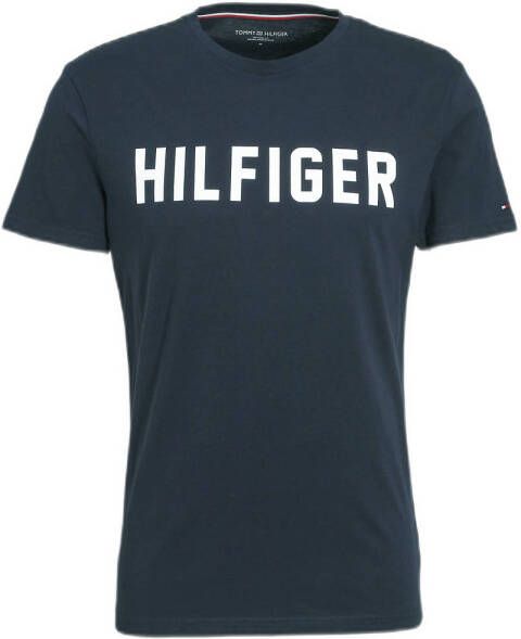 Tommy Hilfiger T-shirt met logo donkerblauw