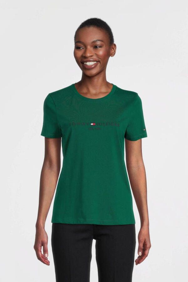 Tommy Hilfiger T-shirt REGULAR HILFIGER C-NK TEE SS met merklabel