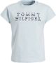 Tommy Hilfiger T-shirt met logo lichtblauw Meisjes Katoen Ronde hals Logo 104 - Thumbnail 1