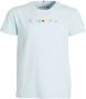 Tommy Hilfiger T-shirt met logo wit Meisjes Stretchkatoen Ronde hals Logo 140 - Thumbnail 1