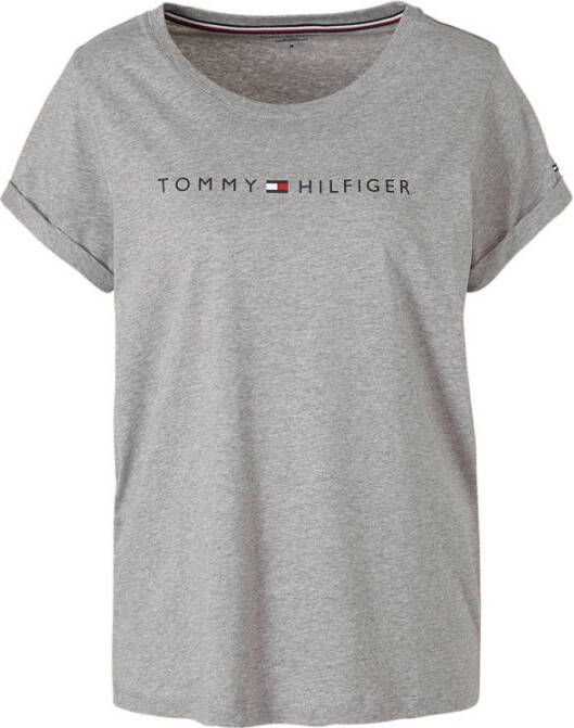 Tommy Hilfiger T-shirt met printopdruk grijs melee