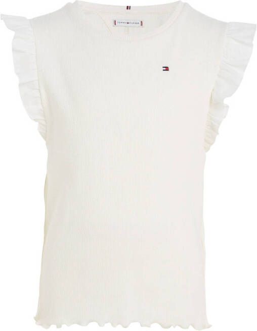 Tommy Hilfiger longsleeve met ruches wit