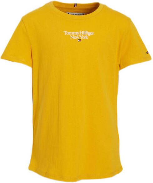 Tommy Hilfiger T-shirt van biologisch katoen geel