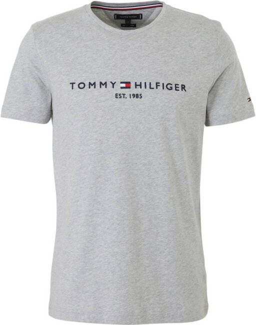 Tommy Hilfiger T-shirt van biologisch katoen grijs
